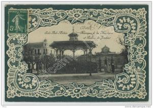 (Sidi-Bel-Abbès) Kiosque de la Musique et Palais de Justice. Carte dentelle.