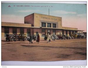 Sidi Bel Abbes 37 la nouvelle gare du PLM, autos, Autobus