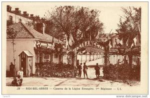 ALGERIE - SIDI BEL ABBES - Caserne LEGION ETRANGERE 1er régiment