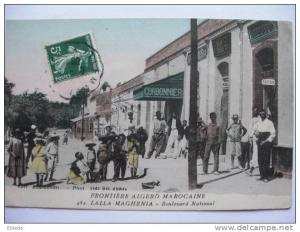 Lalla Maghnia Frontiere Marocaine Editeur Boumendil Sidi Bel abbes   Boulevard National Couleur Cordonnier