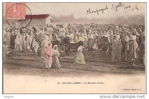 ALGERIE- ref no 473- sidi bel abbes - le marche arabe   - bon etat