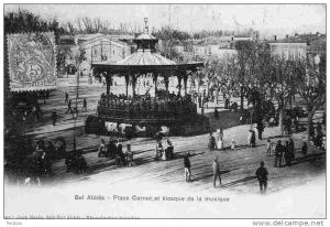 AFRIQUE. ALGERIE. SIDI BEL ABBES. Vue sur Le Kiosque à Musique sur La Place Carnot.