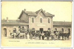 SIDI BEL ABBES - La Gare - Attelages
