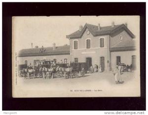 sidi bel abbes la gare édit.P.S. n° 38 animée attelage chemin de fer belle carte
