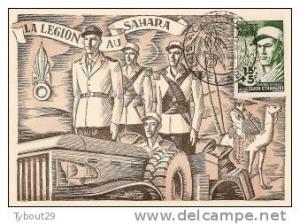 CPA  Algérie. Sidi Bel Abbès. Camerone 1954. La Légion au Sahara. Légion étrangère