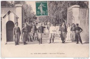 Sidi Bel  Abbès.- (Algérie)  Quartier des Spahis  - (belle animation)