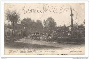 Sidi-Bel-Abbès (Algérie)  Défilé de la fanfare de la troupe au Rond-point du pont d'oran en 1904 (animé).