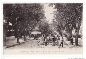 Algérie   SIDI BEL ABBES   Le cercle militaire et l'avenue de la gare