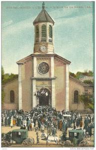 SIDI-BEL-ABBES.  -  L´EGLISE.  -  SORTIE DE LA MESSE.   LL.