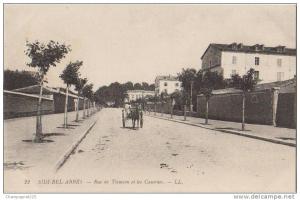 CPA ALGERIE SIDI BEL ABBES Rue de Tlemcen et les Casernes