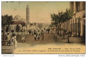 285 - Sidi Bel Abbes ( Algérie ) - Le Boulevard du 2eme Saphis au Faubourg ( très belle animation )