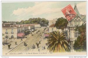 CPA SIDI-BEL-ABBES - RUE DE MASCARA ET MAIRIE