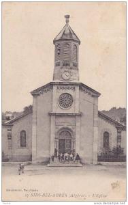 Sidi Bel Abbès.- (Algérie) L ' Eglise  - (animée - groupe d'enfants)