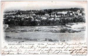 cpa 1902 sidi-bel-abbès, vue générale de la ville au milieu de la plaine