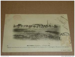BEL-ABBES (ALGERIE) 27 AVRIL 1906 - APRES LA CEREMONIE DE LA REMISE DE LA DECORATION DU DRAPEAU DU 1°E - AFRIQUE ALGERIE