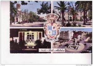 SIDI BEL ABBES -  4 vues   Eglise, Hôtel de Ville, Théatre, Place G. Clémenceau - Blason  - n°  661