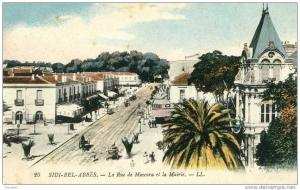 SIDI BEL ABBES    la rue de Mascara et la mairie