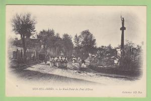 Sidi Bel Abbès  Le Rond Point du Pont d'Oran. Défilé de Troupes. Dos simple
