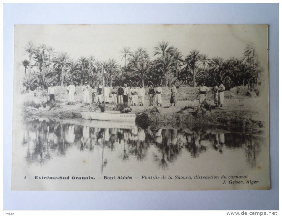 Extrème-Sud  Oranais    BENI-ABBES  -  Flotille de la  Saoura  ,  distraction du Carnaval   (J. GEISER , Alger)