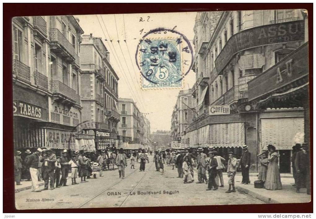 cpa  d'  Algérie  Oran  le Boulevard Seguin        2LIO6