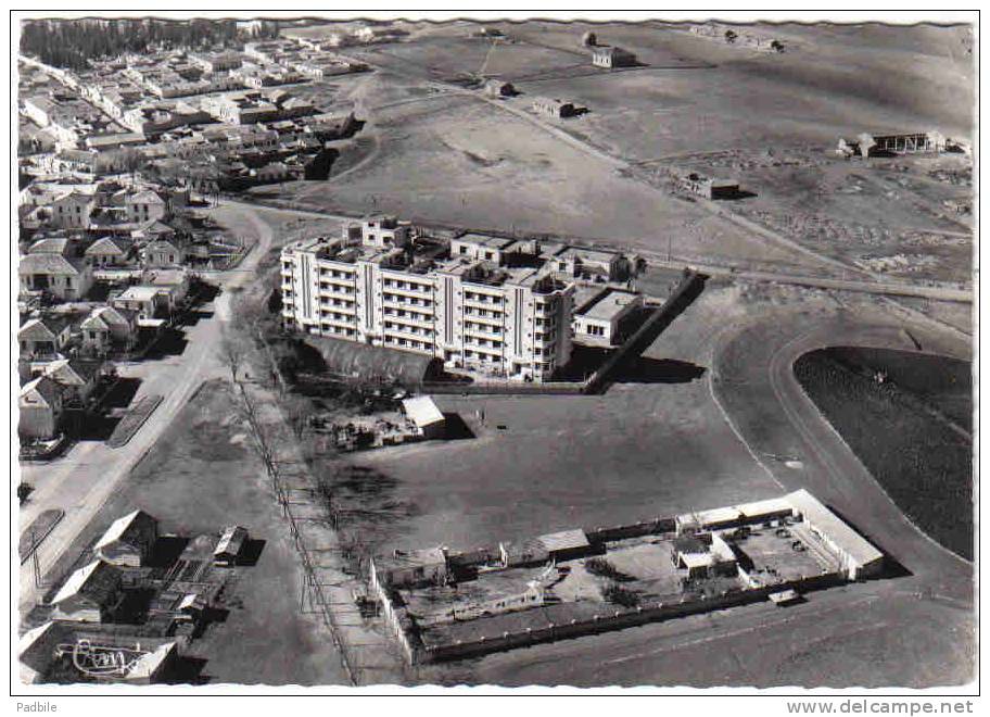 carte postale Afrique algérie Sétif  la Garde et l'école d'équitation vue d'avion trés beau plan