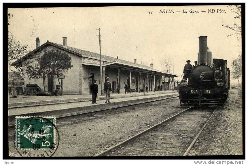 Cpa d' Algérie Sétif La Gare           A15  train