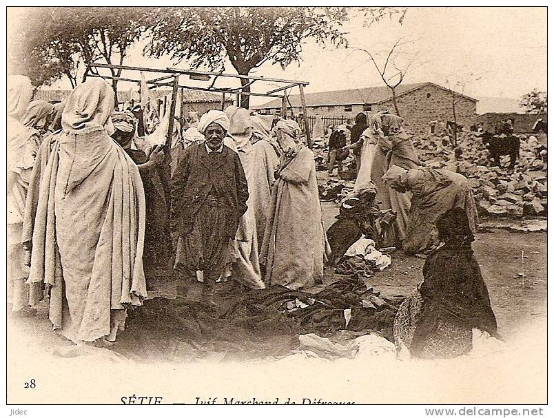 CPA Carte Postale Ancienne Algérie Sétif Juif marchand de défroques en excellent état.