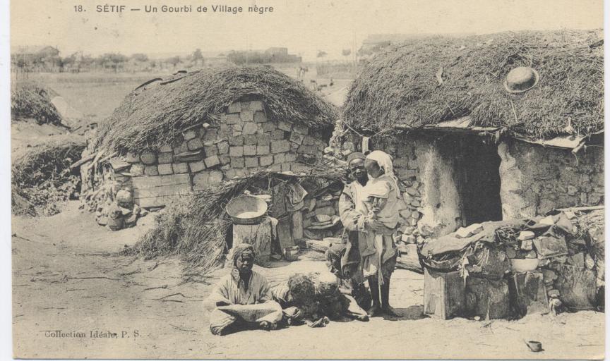ALGERIE SETIF Un Gourbi de Village Nègre BELLE ANIMATION