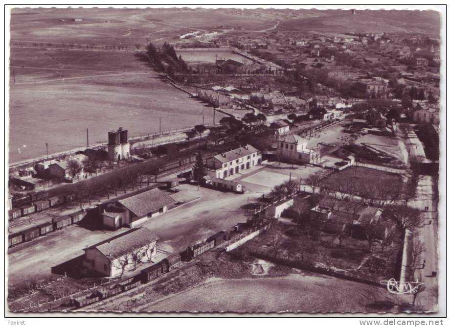 cpsm Algerie Ain Beida Vue Aeriene Faubourg de la Gare superieure et nouvelle mosquée