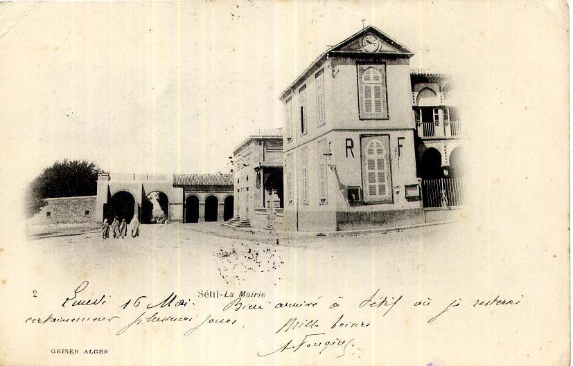 Algerie Setif La Mairie Carte précurseur Geiser Alger N° 2 écrite en mai 1904