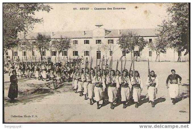 Sétif  3 CPA de la caserne des Zouaves - (cp855)