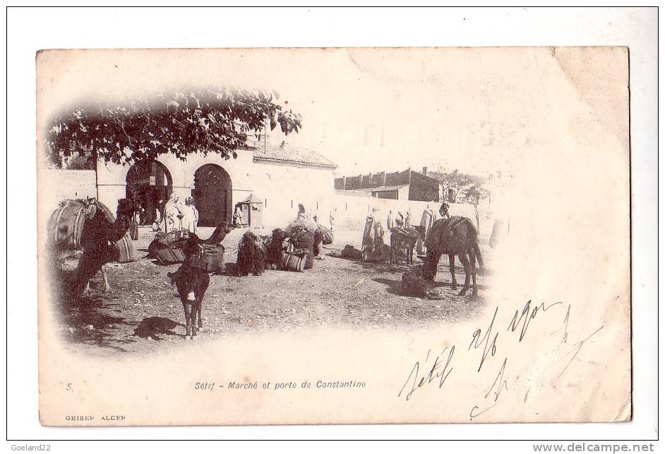 5  -   SETIF  -  Marché  et Porte  de CONSTANTINE