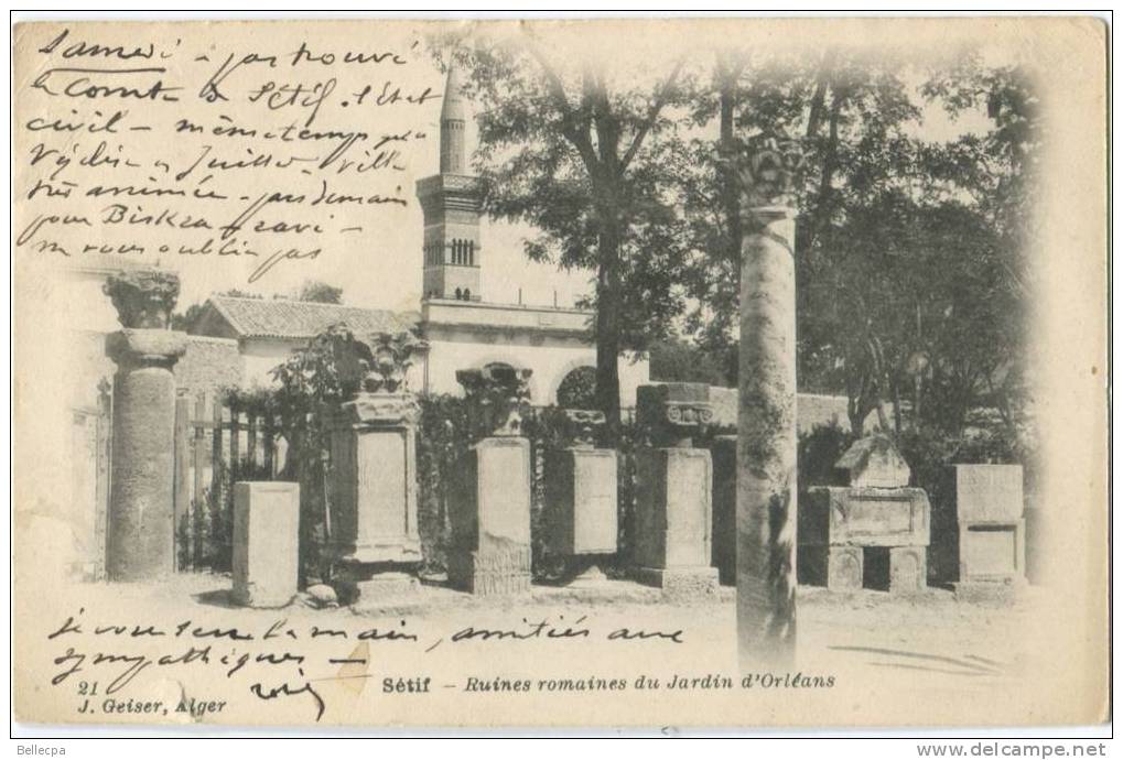 SETIF Ruines Romaines Jardin d'Orléans 1904