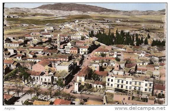 ALGERIE- ref no 537- setif - vue aerienne du faubourg de la gare superieure et nouvelle mosquee   - bon etat