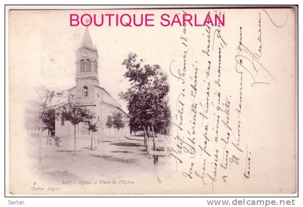 ALGERIE , SETIF , Geiser N° 4 , Eglise et place de l'église