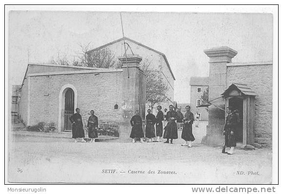 ALGERIE )) SETIF - Caserne des Zouaves, ND 39, ANIMEE  **