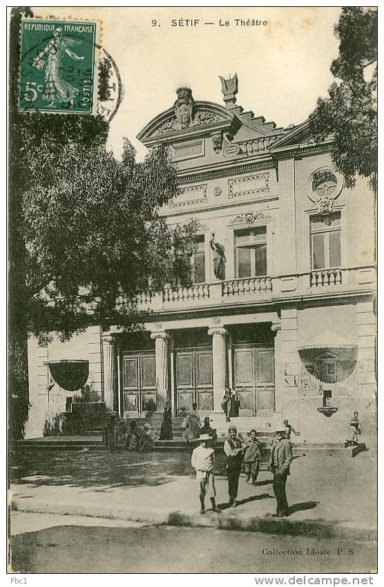 CPA Algérie - Sétif - Le Théatre (PS N°9)