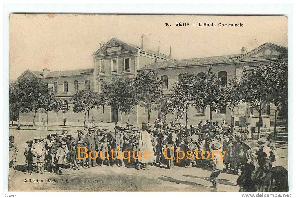 ALGERIE - SETIF - Ecole Communale - Dos Scané