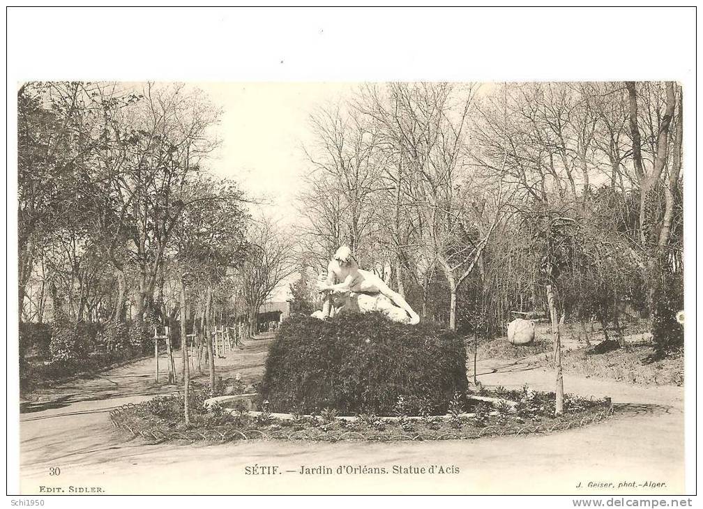 PM - AFRIQUE du NORD - Algérie - SETIF - Jardin d'Orléans-Statue d'Acis
