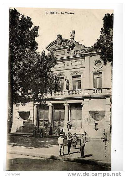 cpa SETIF le theatre -animation -collec ideale PS n°9
