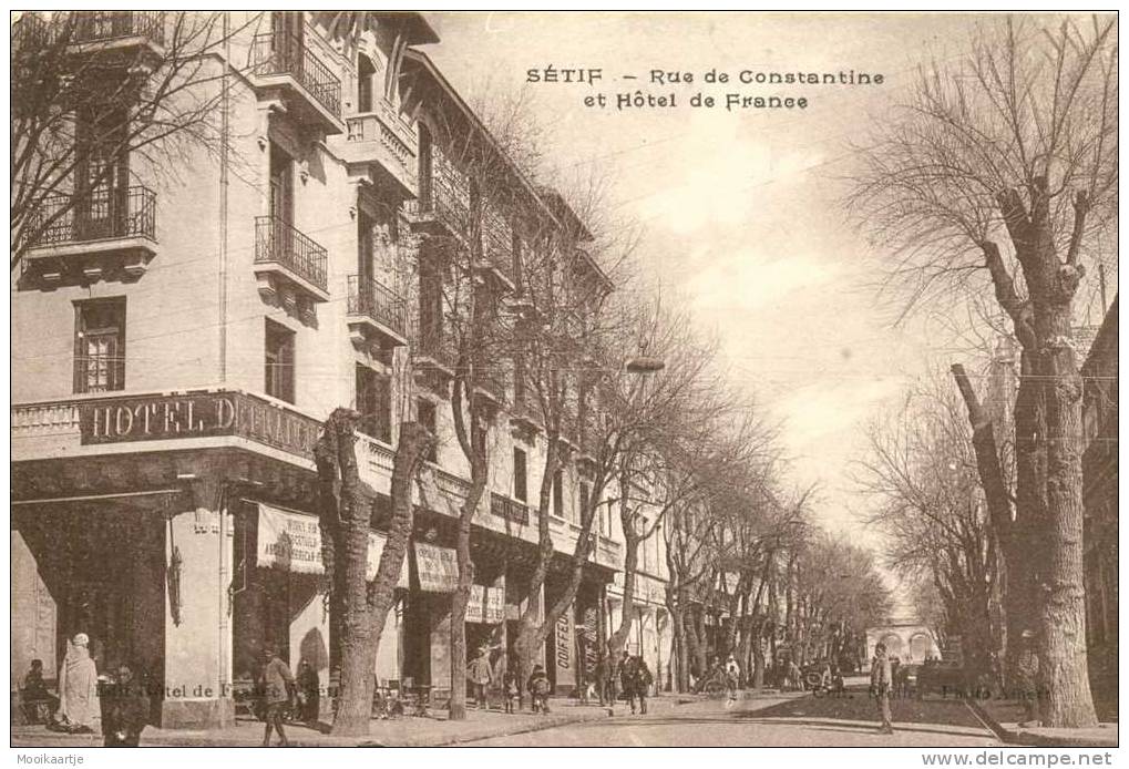 Sétif  Rue de Constantine et Hotel de France    (5477)