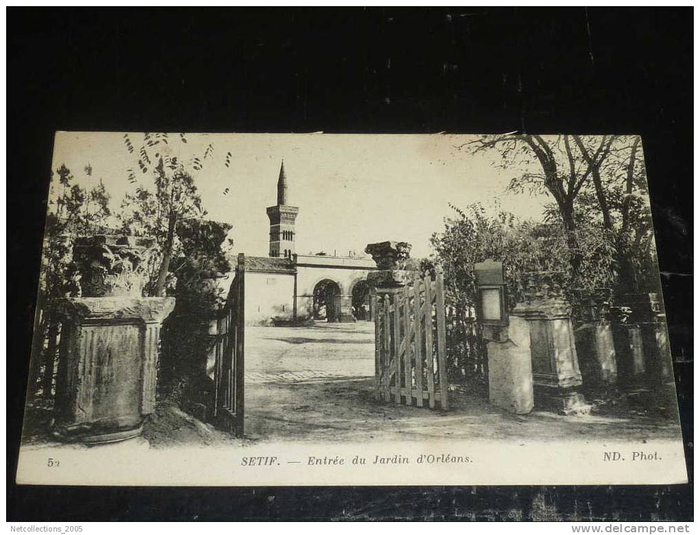 SETIF - ENTREE DU JARDIN D´ORLEANS - AFRIQUE ALGERIE