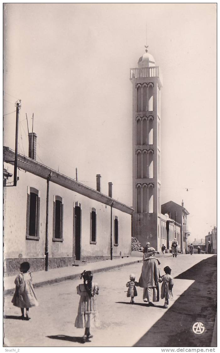 Sétif.- (Algérie) La Mosquée du Faubourg de la Gare - (carte écrite au dos le 03/01/1957)