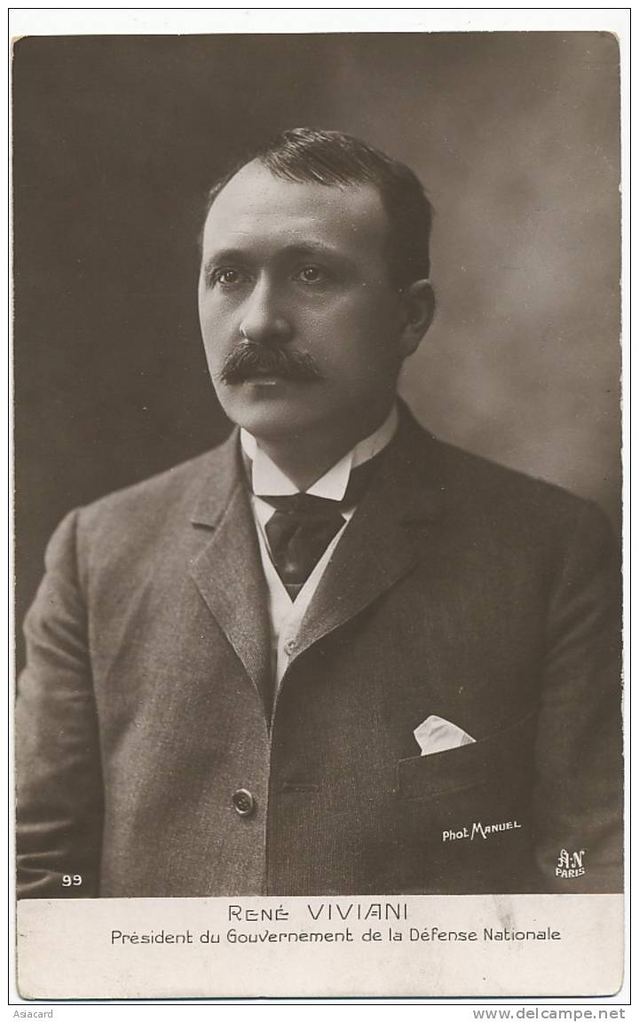 Sidi Bel Abbes René Viviani Né a S. President Gouvt Defense Nationale Guerre 1914 Ph. Manuel