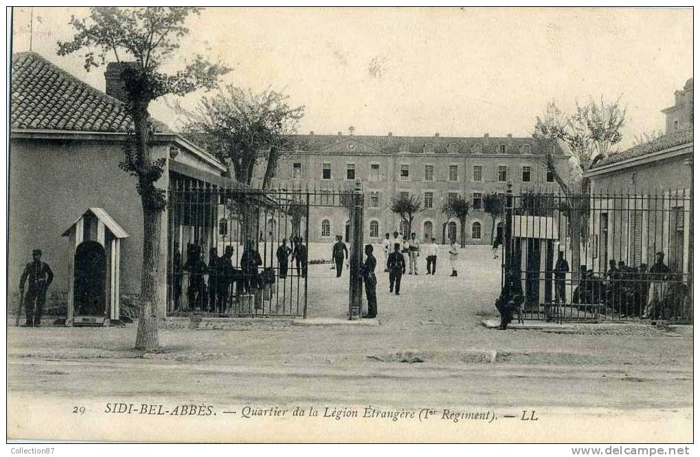 AFRIQUE - ALGERIE - SIDI BEL ABBES - MILITAIRE - CASERNE de la LEGION ETRANGERE