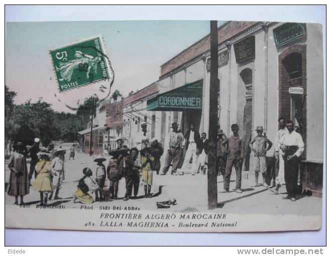 Lalla Maghnia Frontiere Marocaine Editeur Boumendil Sidi Bel abbes   Boulevard National Couleur Cordonnier