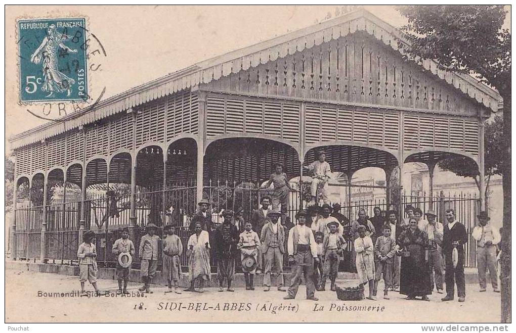 Sidi Bel Abbès.- (Algérie)  La Poissonnerie - (belle animation)