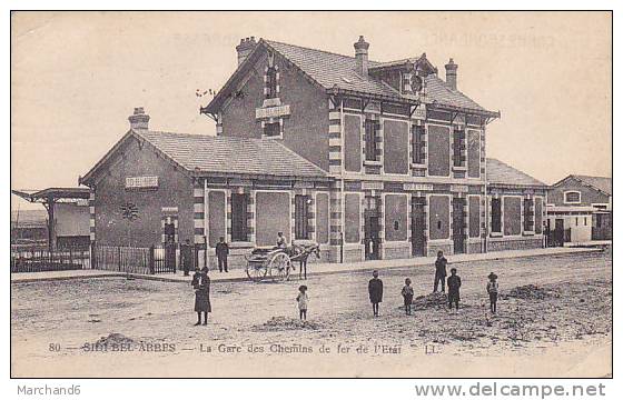 ALGERIE.SIDI BEL ABBES.LA GARE DES CHEMINS DE FER DE L ETAT