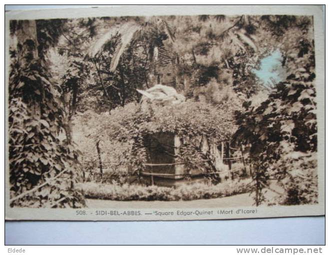 Sidi Bel Abbes Square Edgar Quinet Mort d Icare  cachet Legion Etrangere
