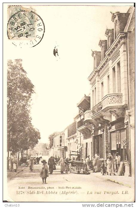 SIDI-BEL-ABBES - La rue Turgot (Carte animée)